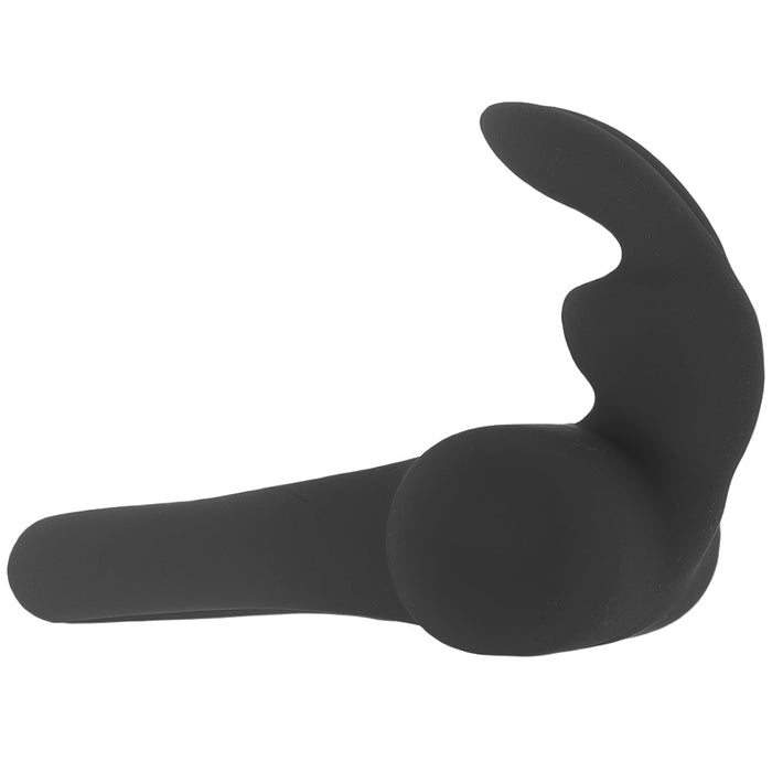 Frisky Bunny Vibrating Ring in Black Pearl