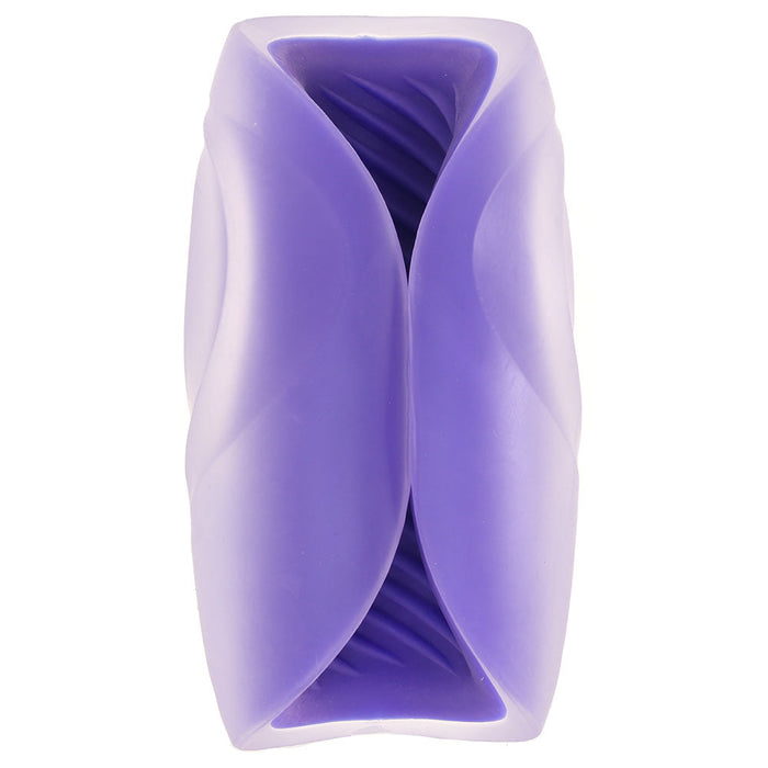 The Gripper Spiral Grip Open Sleeve Masturbator in Purple