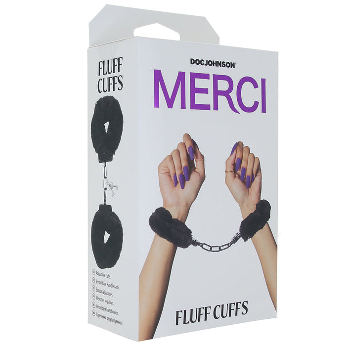 Merci Fluff Cuffs in Black