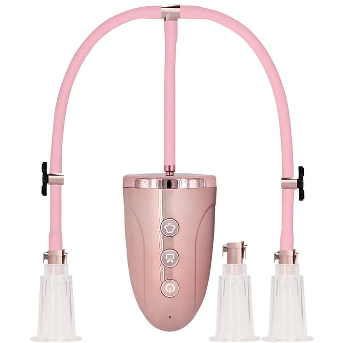 Pumped Rechargeable Clitoral & Nipple Pump Set in Large