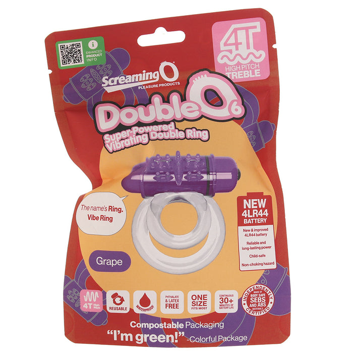 Double O6 Treble Vibrating Ring in Grape