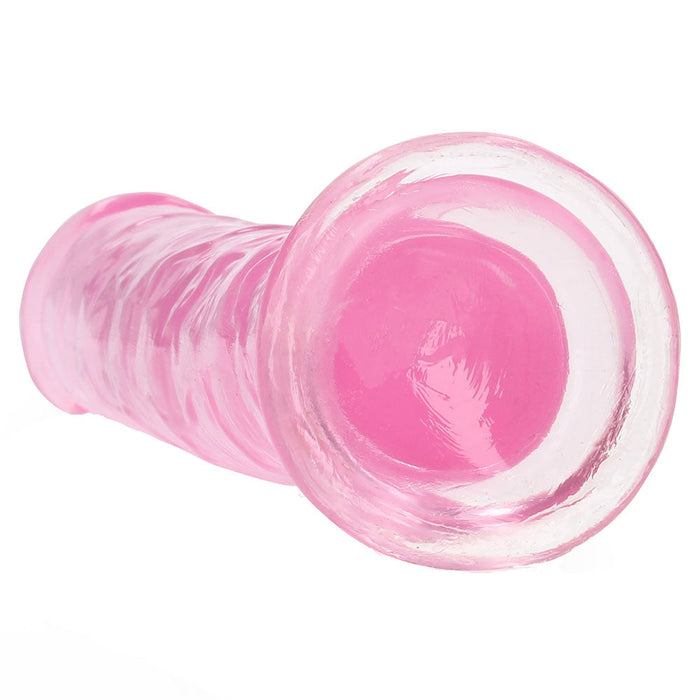 RealRock Crystal Clear Jelly 7 Inch Dildo in Pink