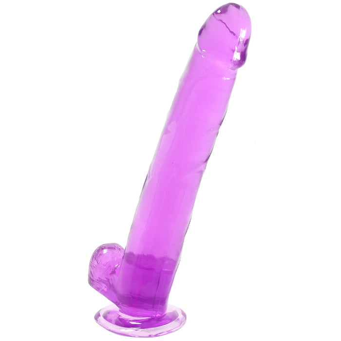 Size Queen 10 Inch Jelly Dildo in Purple