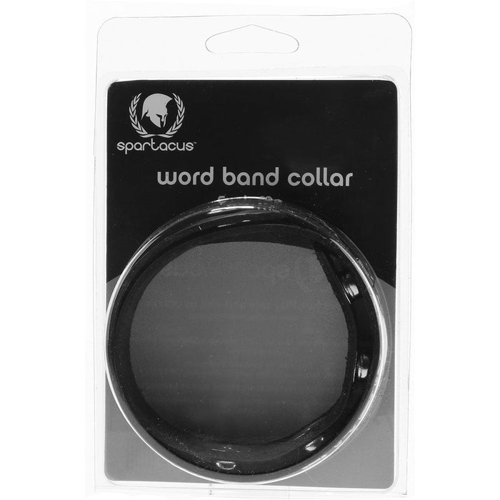 Slut Leather Word Band Collar