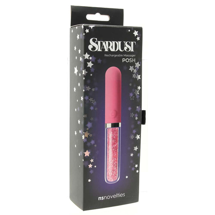 Stardust Posh Rechargeable Glass Vibe in Pink