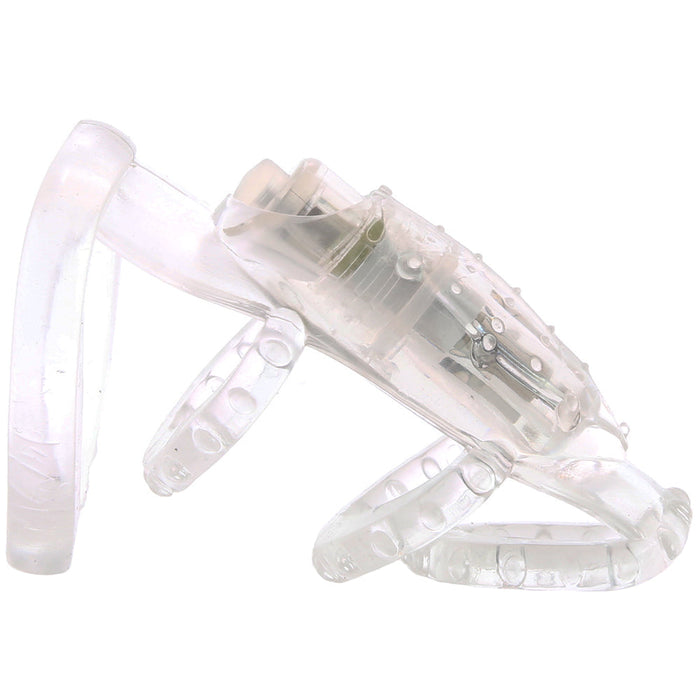 Dr. Love's Zinger Vibrating Cock Cage in Clear