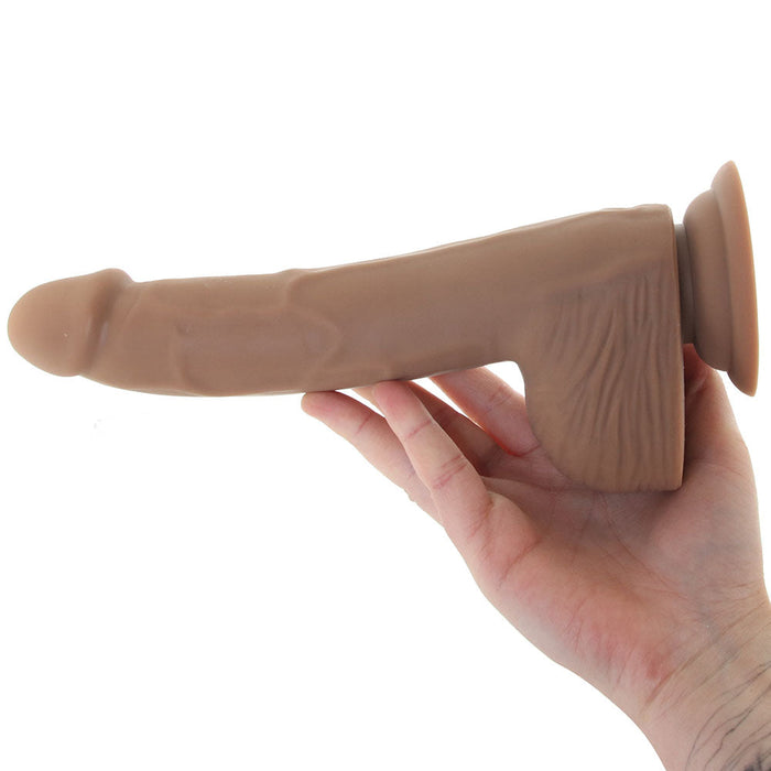 Silicone Studs 8 Inch Dildo in Brown