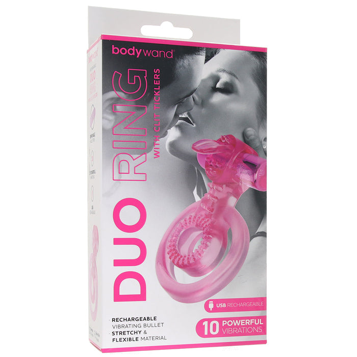 BodyWand Rechargeable Duo Tickler Ring in Pink