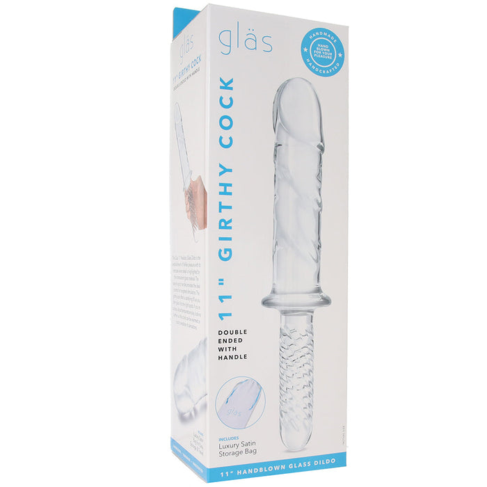 gläs 11 Inch Girthy Cock Double Ended Dildo