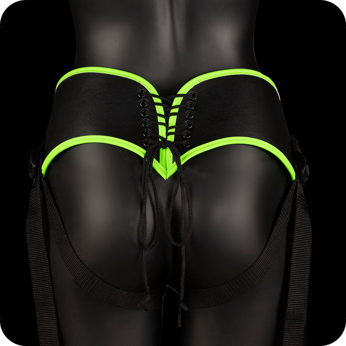 Ouch! Glow In The Dark Harness with Silicone Dildo