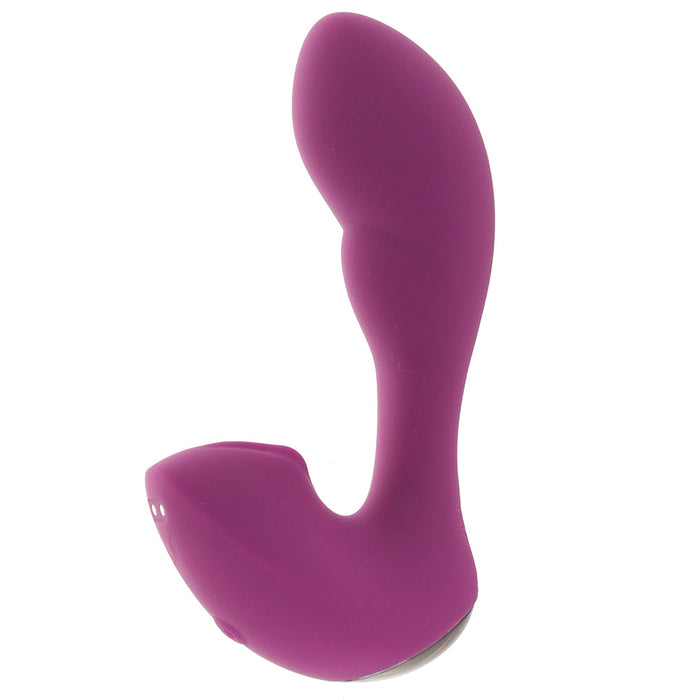 Playboy Arch Stroking G-Vibe in Wild Aster