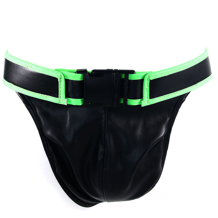 Ouch! Glow In The Dark Front Buckle Jock Strap /XL