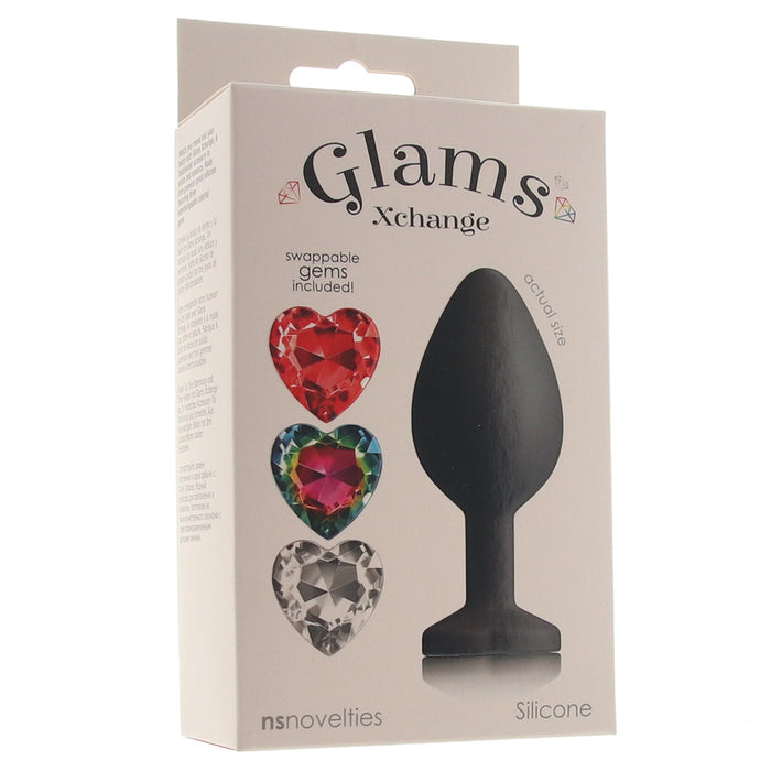 Glams Xchange Heart Gem Butt Plug in Medium