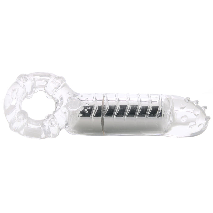 MachO Clitoral Massage Vibrating Cock Ring in Clear