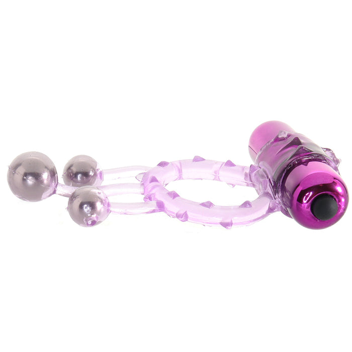 Triple Ball Bangin' Vibrating Ring in Purple