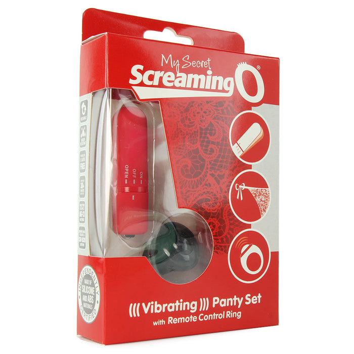 My Secret Remote Vibrating Panty Set in Red