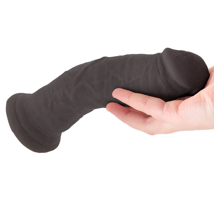 Dr. Skin Plus 8 Inch Thick Posable Dildo in Black