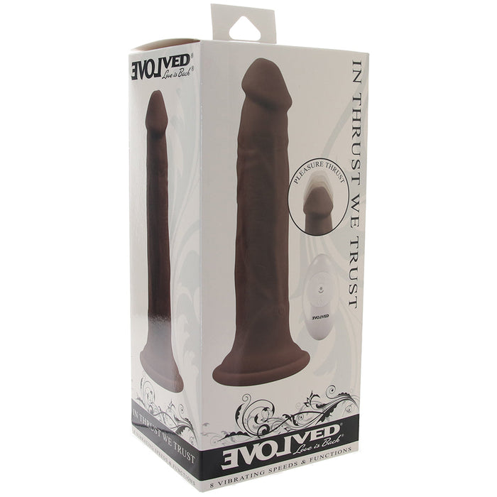 In Thrust We Trust 9.5 Inch Thrusting Vibe in Dark