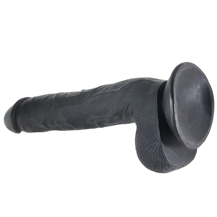 Master Cock Long Logan 10 Inch Ballsy Dildo in Black