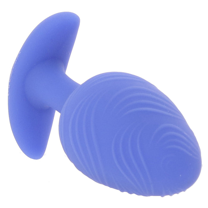 Cheeky Large Glow-In-The-Dark Vibrating Butt Plug in Blue