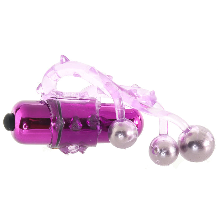 Triple Ball Bangin' Vibrating Ring in Purple