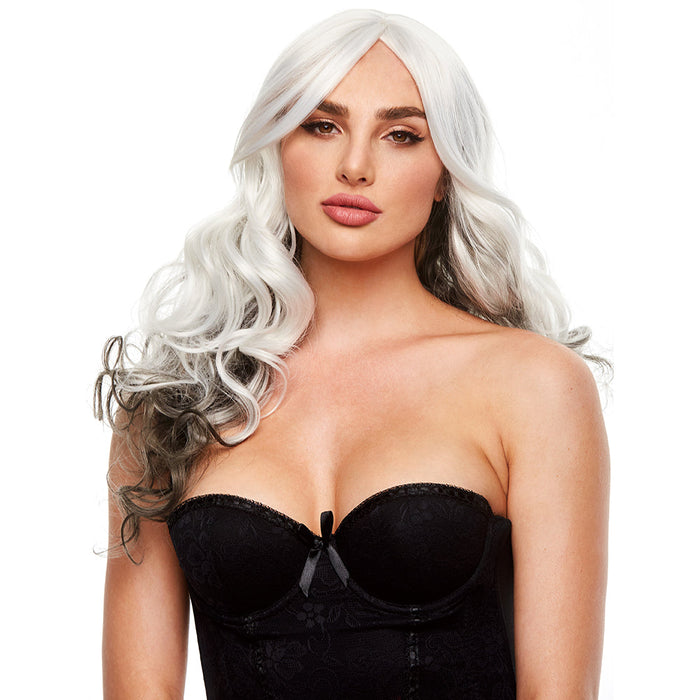 Gina Wig in Grey/Black