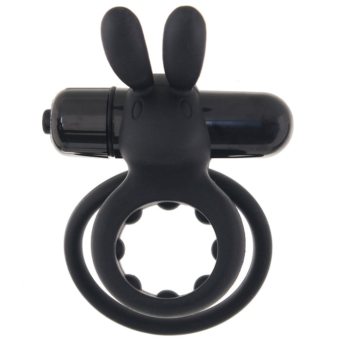 O Hare Treble Vibrating Rabbit Ring in Black